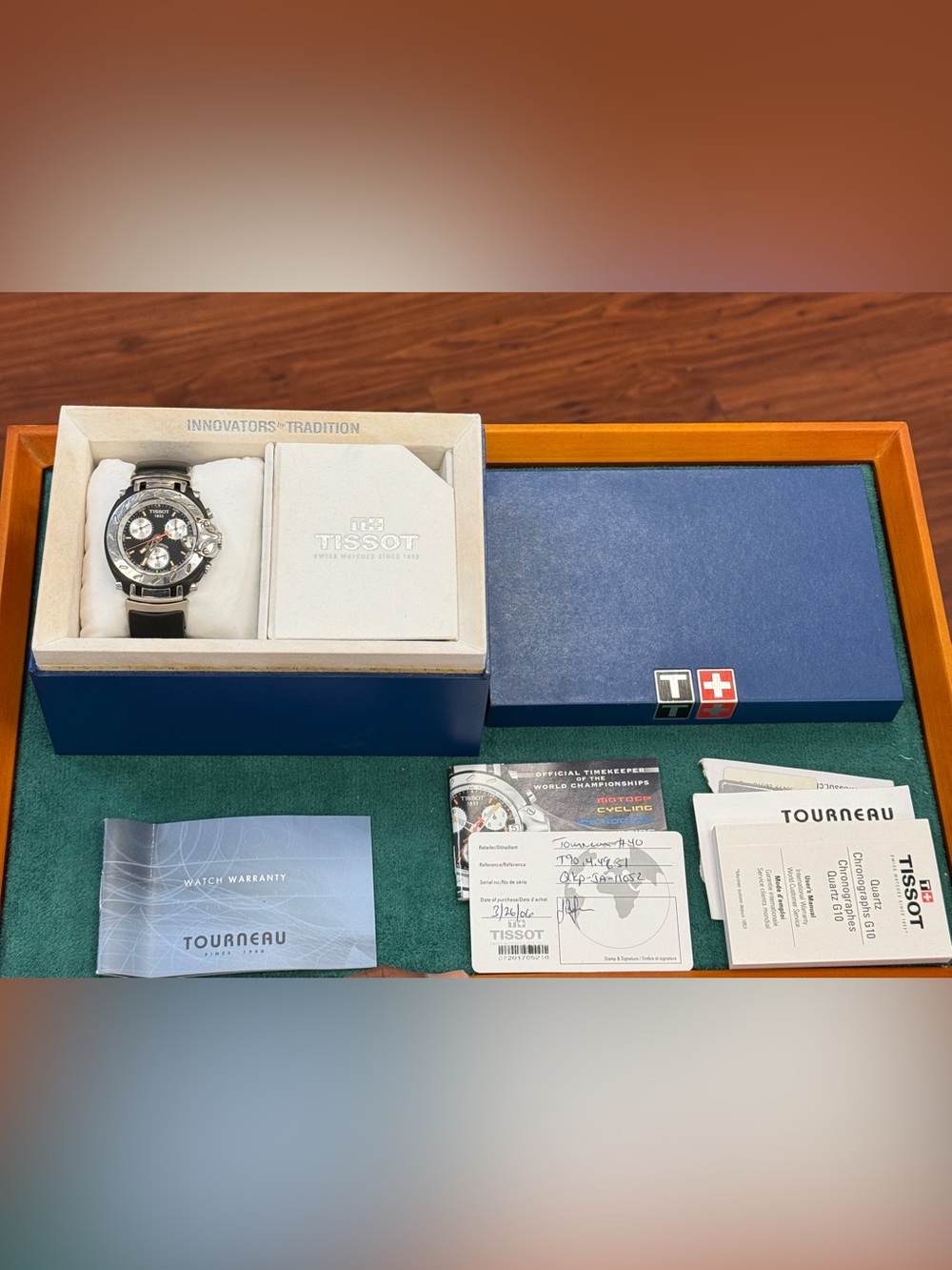 Tissot  T-Race Chronograph 1853 Men's rubber strap black /silver watch